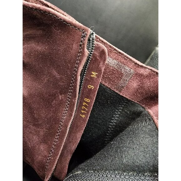 LA CANADIENNE Women's 9M JoJo Ankle Boots Suede Bordo Maroon Burgundy $525 - Picture 10 of 10